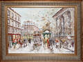020093 A CHAMPEAUX OIL ON CANVAS 13 X 18 PARIS ST