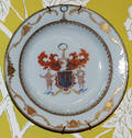 011163 CHINESE EXPORT PORCELAIN ARMORIAL PLATE 18TH C