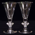 0079 STEUBEN GOBLETS TEARDROP PATTERN SET OF 7 H 7