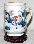 0068 CHINESE EXPORT PORCELAIN MUG 18TH CENTURY H 6 1