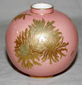 021185 ROYAL CROWN DERBY PORCELAIN VASE CIRCA 1930 H