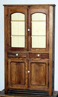 020117 AMERICAN COUNTRY OAK HUTCH CIRCA 1880 H 6 6