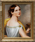 121196 CONTINENTAL PORCELAIN PORTRAIT PLAQUE HEBE