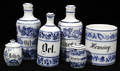 121176 GERMAN POTTERY JARS AND BOTTLES 19TH CENTURY
