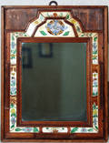 2117 COURTING MIRROR REVERSE PAINTED GLASS FRAME IN B