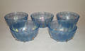 2103 FAVRILE HAND BLOWN BLUE IRIDESCENT GLASS BOWLS 5