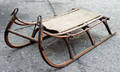 020177 ANTIQUE CHILDS WOOD  METAL SLED C1890 W 16 1