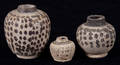 011204 SAWANKHALOK SIAM STONEWARE JARS 15TH C THRE