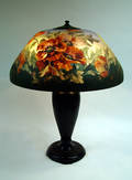 122104 MOE BRIDGES FINE REVERSE PAINTED GLASS SHADE 
