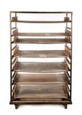 Industrial Steel Bakers Rack w Wooden Trays