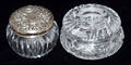 0136 HAND CUT CRYSTAL DRESSER BOXES CIRCA 1900 TWO