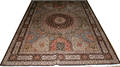 0131 TABRIZ PERSIAN WOOL AND SILK RUG 10 X 13