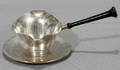 021269 FISHER STERLING SILVER SAUCE BOAT WITH STAND M
