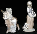 021254 LLADRO PORCELAIN FIGURES TWO H 8  9 12