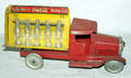 020188 COCACOLA TOY TRUCK WITH 8 MINI GLASS COKE BOTT