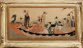 020223 JAPANESE PRINT EXOTIC BIRD BOAT WITH NINE LAD
