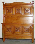 012087 ANTIQUE MAPLE DOUBLE BED HEADBOARD H 74 W 5