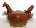 121272 PENNSYLVANIA REDWARE HEN WHISTLE 19TH CENTURY