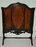 2205 MAHOGANY INLAID FIRE SCREEN CIRCA 1900 H41 W