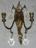 1232 ART NOUVEAU STYLE BRONZE WALL SCONCES PAIR