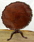 1206 CHIPPENDALE STYLE WALNUT TILTTOP TABLE CIRCA 19