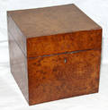 0179 ENGLISH BURL WALNUT CELLARET C 1820 H 9 14