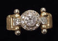0155 14 KT WHITE  YELLOW GOLD AND DIAMOND RING