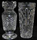 021292 WATERFORD CRYSTAL VASES TWO H 8