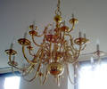 020253 BRASS CHANDELIER 21 LIGHT H 38 DIA 38