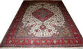 012126 TABRIZ WOOL PERSIAN CARPET SEMIANTIQUE 13 3