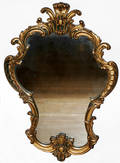 011296 FRENCH STYLE CARTOUCHE SHAPE WALL MIRROR C 19