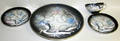 011274 JAPANESE KUTANI HANDPAINTED PORCELAIN DINNER S