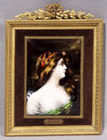 122178 H FABIAN ENAMELED PORTRAIT PLAQUE ADONA 6
