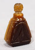 121288 CHINESE CARVED TIGERS EYE SNUFF BOTTLE H 1 34