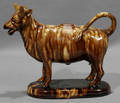 121283 BENNINGTON POTTERY COW CREAMER 19TH CENTURY H