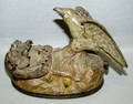 120156 EAGLE  EAGLET DESIGN CAST IRON MECHANICAL BANK