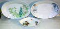 0199 GINORI PORCELAIN PLATTERS WITH ORIENTAL  FLORAL