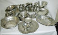 020311 PEWTER SERVICE GROUPING C 20TH CENTURY 24PCS