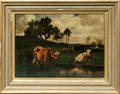 012175 AMERICAN SCHOOL OIL ON CANVAS C 18801910 12