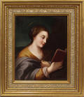 012149 KPM HAND PAINTED PORCELAIN PLAQUE OF A FEMALE S