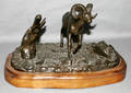 012141 C WAGNER BRONZE DEER H 8 L 12 DOWN WIND