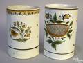 Two pearlware mugs early 19th c