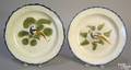 Two English pearlware scalloped rim plates