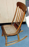 120228 AMERICAN MAPLE ROCKING CHAIR WITH A CANE SEAT