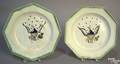 Two pearlware octagonal plates 19th c