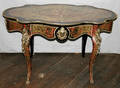 2299 LOUIS XV STYLE BOULLE TURTLE TOP CENTER TABLE WI