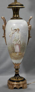 2284 SEVRES PORCELAIN TABLE LAMP 19TH CENTURY H 24