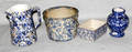 1317 SPONGE WARE GROUPING INCLUDING PITCHER VASE BU