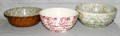 1316 SPONGE WARE GROUPING OF 3 BOWLS DIA 8 TO 9 12