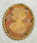 1305 VICTORIAN CAMEO BROOCH IN GOLD FILLED SETTING CIR